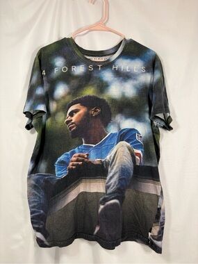 J. Cole 2014 Album Forest Hills Drive Photographic Graphic Tee Mens Size XL